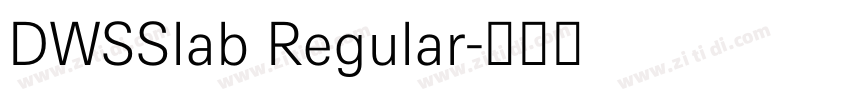 DWSSlab Regular字体转换